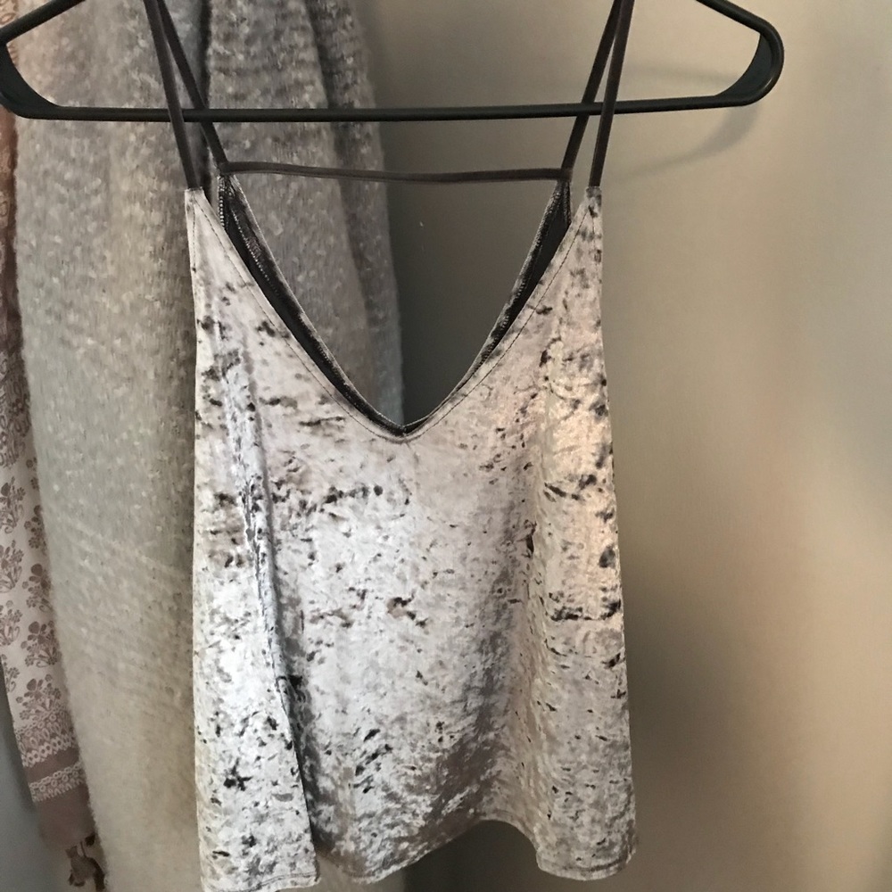 American Eagle Crushed Velvet Tank Top